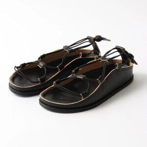 LEMAIRE Black Fussbett Spartan Sandals size 8.5 / 39